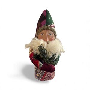 Santa Claus Folk Art Patchwork Artisan Made 13'